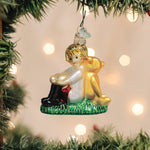 Old World Christmas Winnie And Christopher Robin Ornament - hand-blown glass Christmas tree ornament