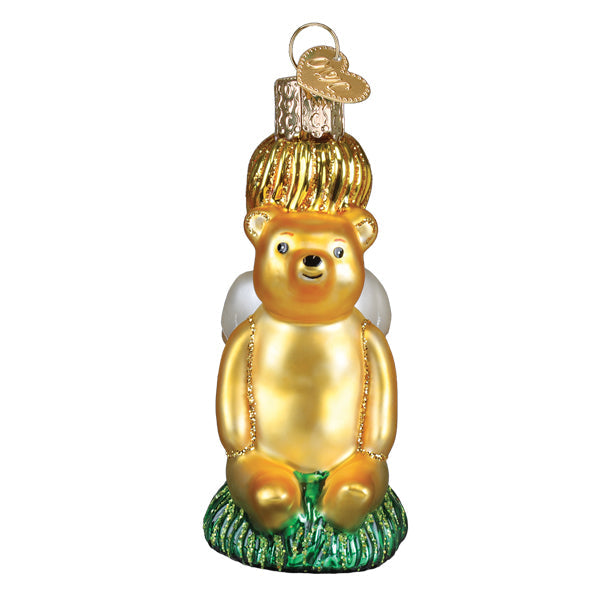 Old World Christmas Winnie And Christopher Robin Ornament - hand-blown glass Christmas tree ornament (view 4)