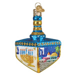 Old World Christmas Hanukkah Dreidel Ornament - hand-blown glass Christmas tree ornament (view 2)
