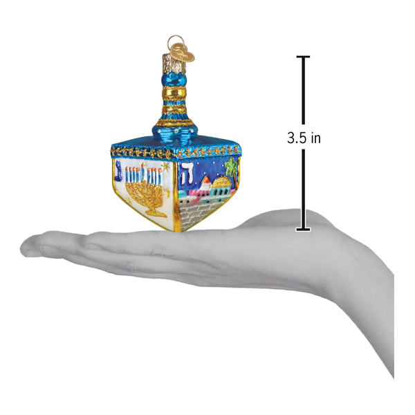 Old World Christmas Hanukkah Dreidel Ornament - hand-blown glass Christmas tree ornament (view 5)