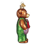 Old World Christmas Corduroy Holding Book Ornament - hand-blown glass Christmas tree ornament (view 4)