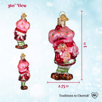 Old World Christmas Strawberry Shortcake & Custard Ornament - hand-blown glass Christmas tree ornament (view 5)