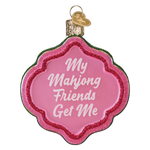 Old World Christmas My Mahjong Friends Ornament - hand-blown glass Christmas tree ornament (view 2)