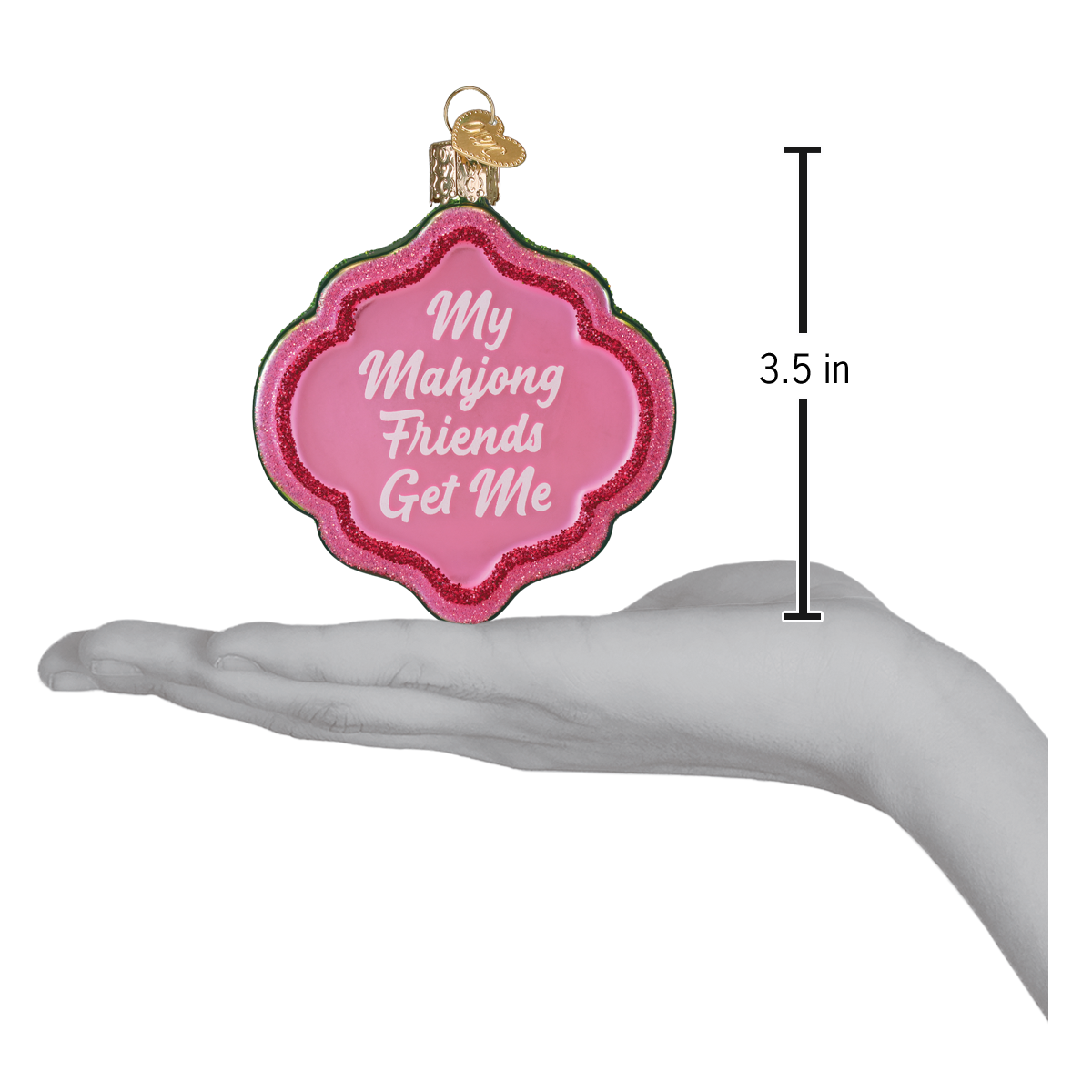 Old World Christmas My Mahjong Friends Ornament - hand-blown glass Christmas tree ornament (view 5)