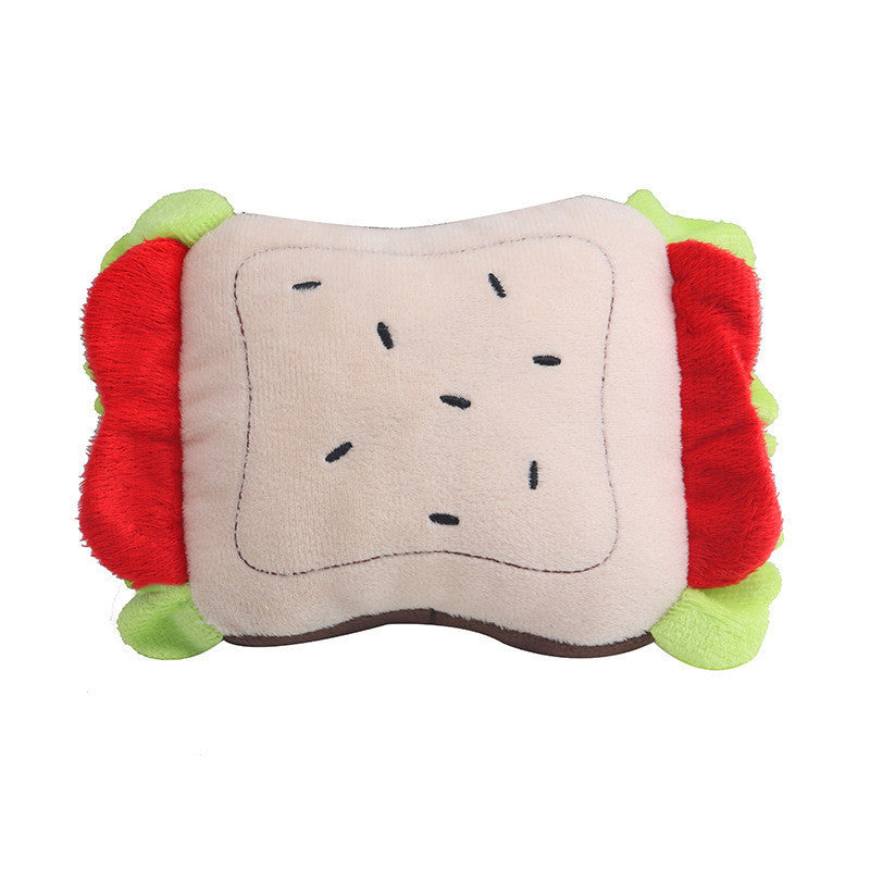 Dog Teething Simulation Sandwich Dumplings Chewing Noise Plush Toy - Cindi Book