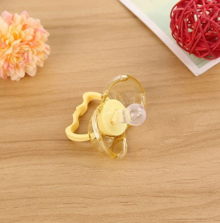 Love baby baby baby new baby pacifier anti automatically closed round head flat hair randomly issued - Cindi Book