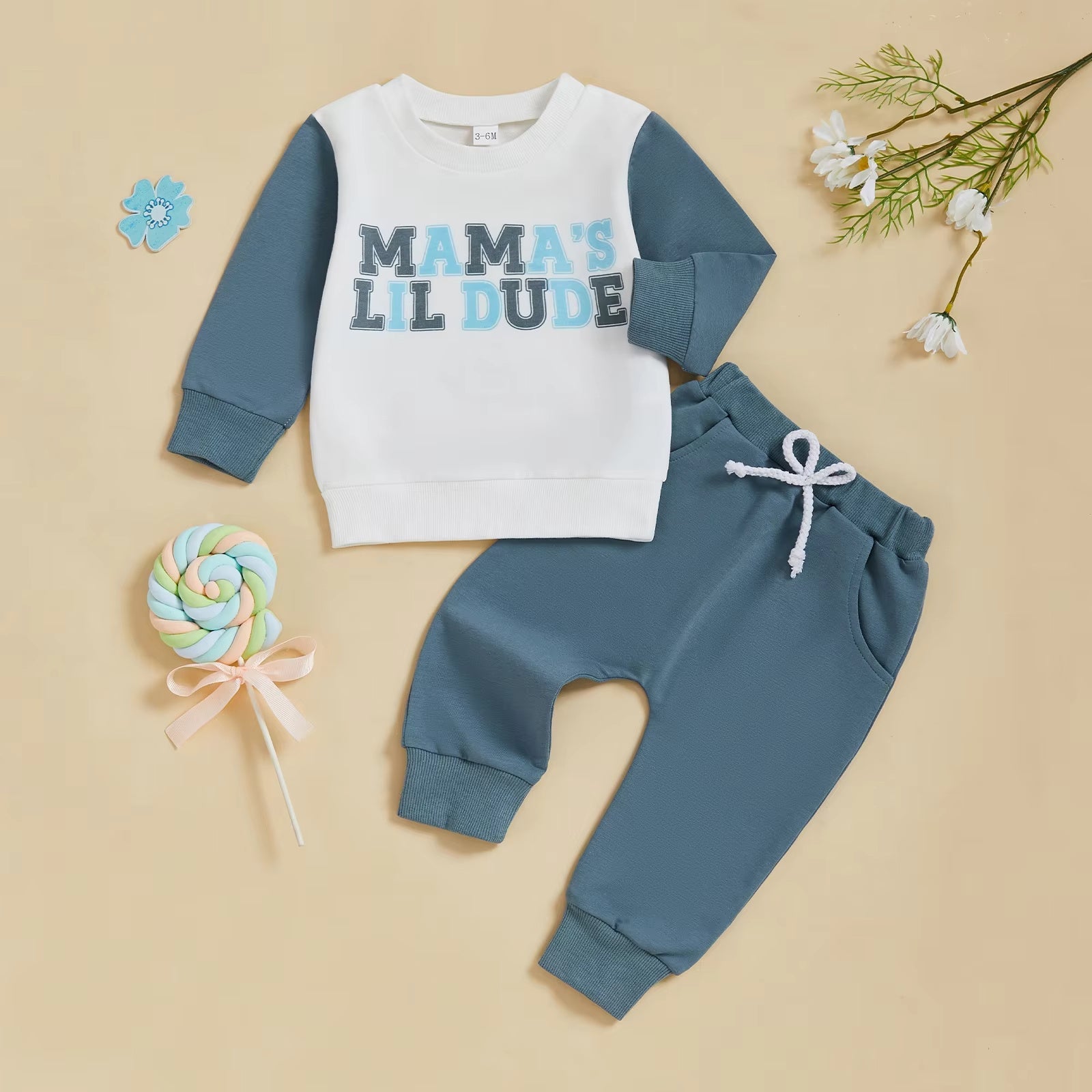 Fashion Personality Boy's Printed Sweater Suit - Cindi Book