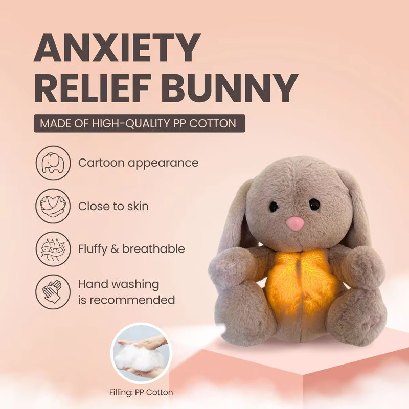 Breathing Rabbit Soothing Sensory Plush Toy With Relieve Anxiety Bunny Comforter Breathes For Newborn Conciliate Baby - Cindi Book