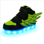 Children's shoes led light shoes children's wings light shoes usb charging colorful luminous shoes casual light shoes - Cindi Book