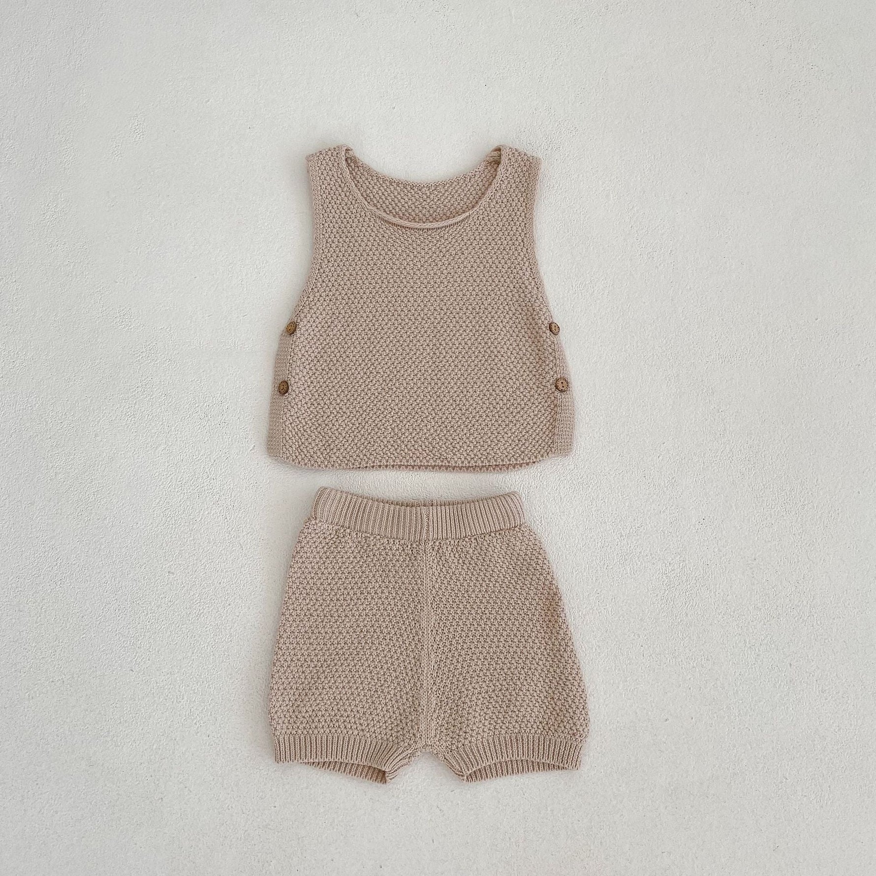 Vest Open Button Top Shorts Boys And Girls Baby 2 Pieces Suit - Cindi Book