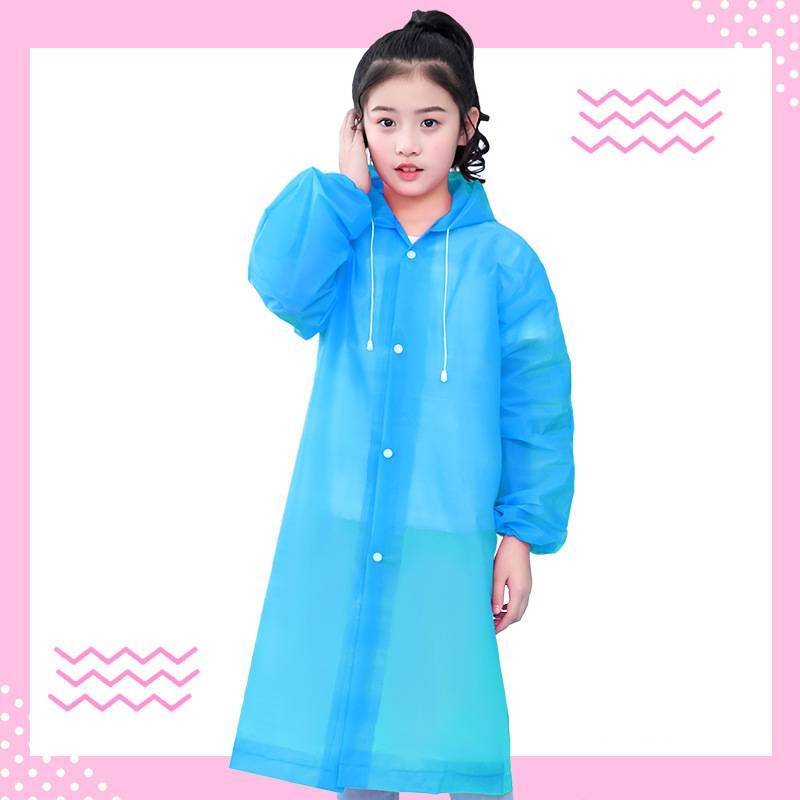 Transparent, portable and backpackable girl's poncho - Cindi Book