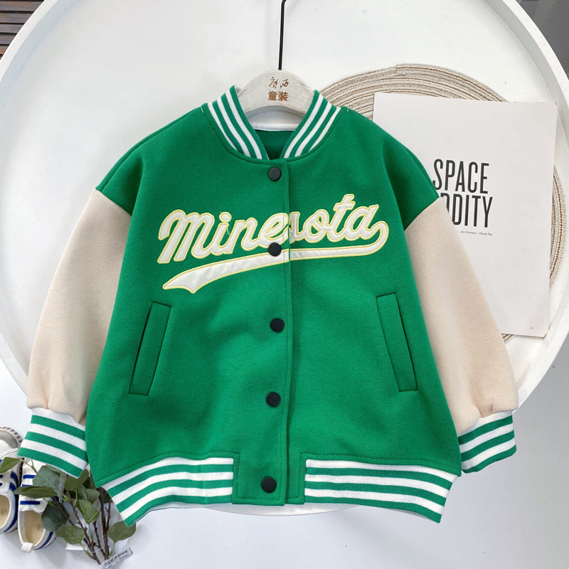 Children's Clothing Boys All-match Korean Baseball Uniform Jacket - Cindi Book