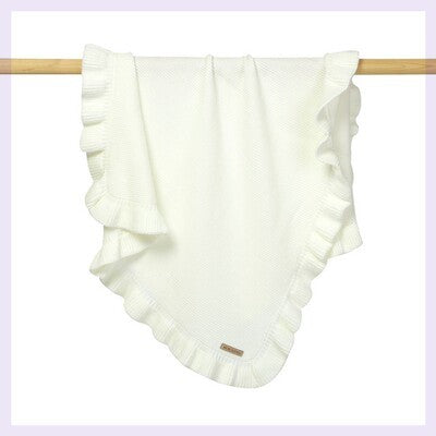 Knitted Baby Blankets Newborn Swaddle Wrap Ruffle - Cindi Book