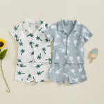 Baby Boy Beach Series Short Sleeve Blouse And Pants - Cindi Book
