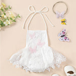 Girls' Butterfly Lace Yarn Princess Dress Headdress - Cindi Book