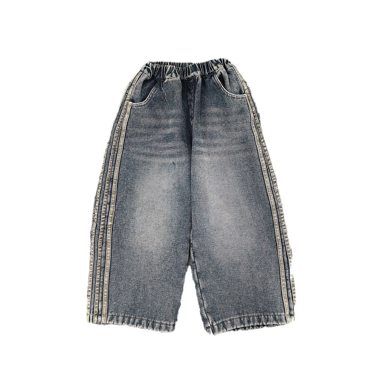 Winter Boys' New Fleece-lined Warm And Loose Jeans - Cindi Book
