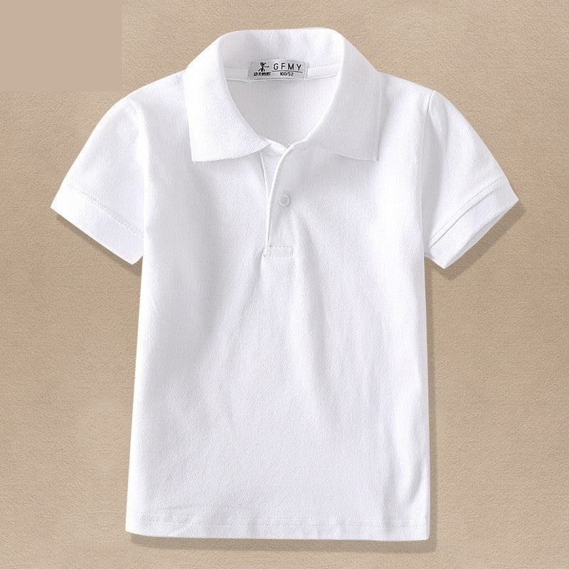 CUHK Childrens White Lapel T Shirt - Cindi Book