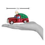 Old World Christmas Old Truck With Tree - hand-blown glass Christmas tree ornament (view 4)