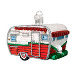 Old World Christmas Travel Trailer Ornament - hand-blown glass Christmas tree ornament (view 3)