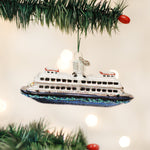 Old World Christmas Ferry Ornament - hand-blown glass Christmas tree ornament