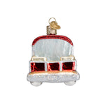Old World Christmas Pontoon Boat Ornament - hand-blown glass Christmas tree ornament (view 5)