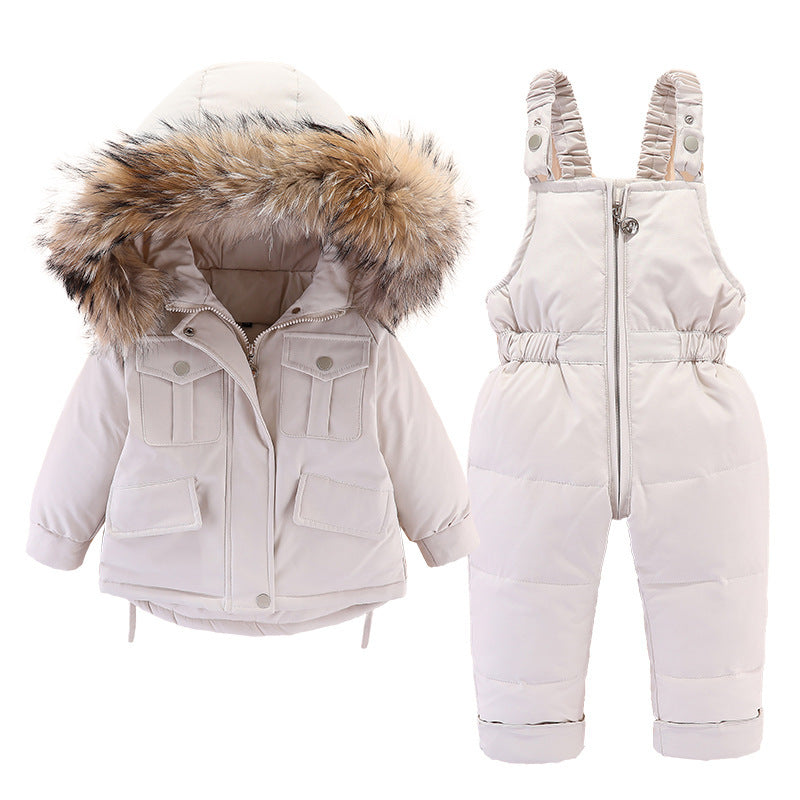 Boys and girls winter down jacket suits - Cindi Book