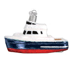 Old World Christmas Charter Boat Ornament - hand-blown glass Christmas tree ornament (view 3)