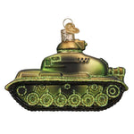 Old World Christmas Military Tank Ornament - hand-blown glass Christmas tree ornament (view 4)