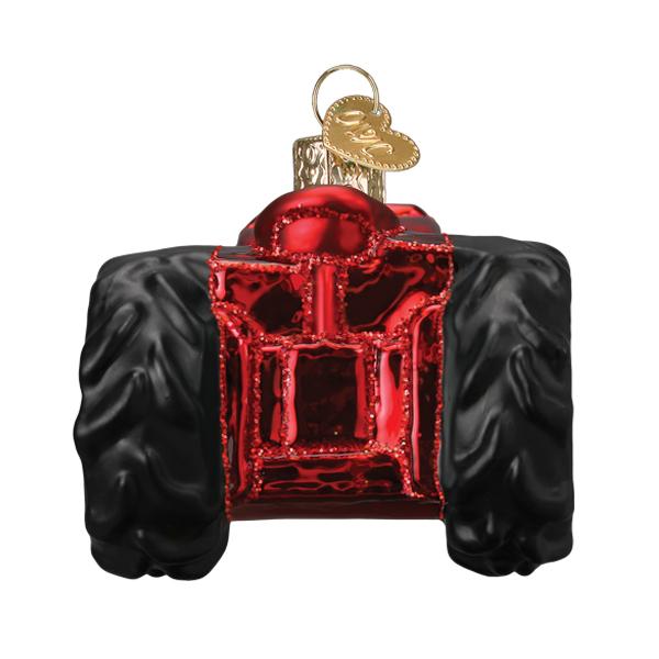 Old World Christmas Old Farm Tractor Ornament - hand-blown glass Christmas tree ornament (view 5)
