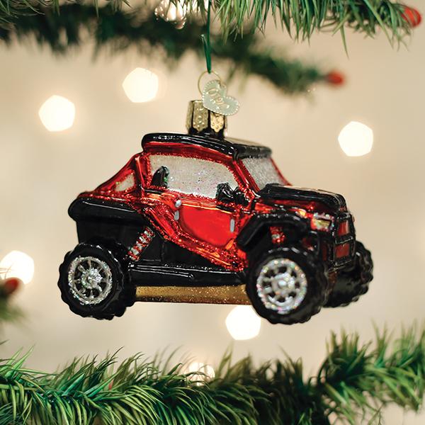 Old World Christmas Side By Side ATV Ornament - hand-blown glass Christmas tree ornament