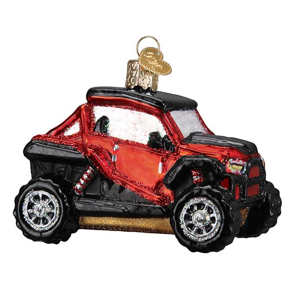 Old World Christmas Side By Side ATV Ornament - hand-blown glass Christmas tree ornament (view 3)