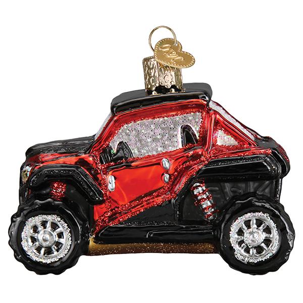Old World Christmas Side By Side ATV Ornament - hand-blown glass Christmas tree ornament (view 4)