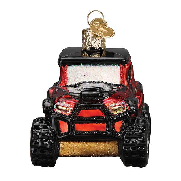 Old World Christmas Side By Side ATV Ornament - hand-blown glass Christmas tree ornament (view 5)