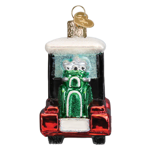 Old World Christmas Golf Cart Ornament - hand-blown glass Christmas tree ornament (view 5)