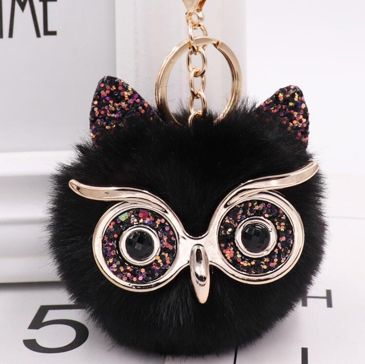 Lovely Owl Plush Doll Kids Favors Fur Ball Key Chain - Cindi Book
