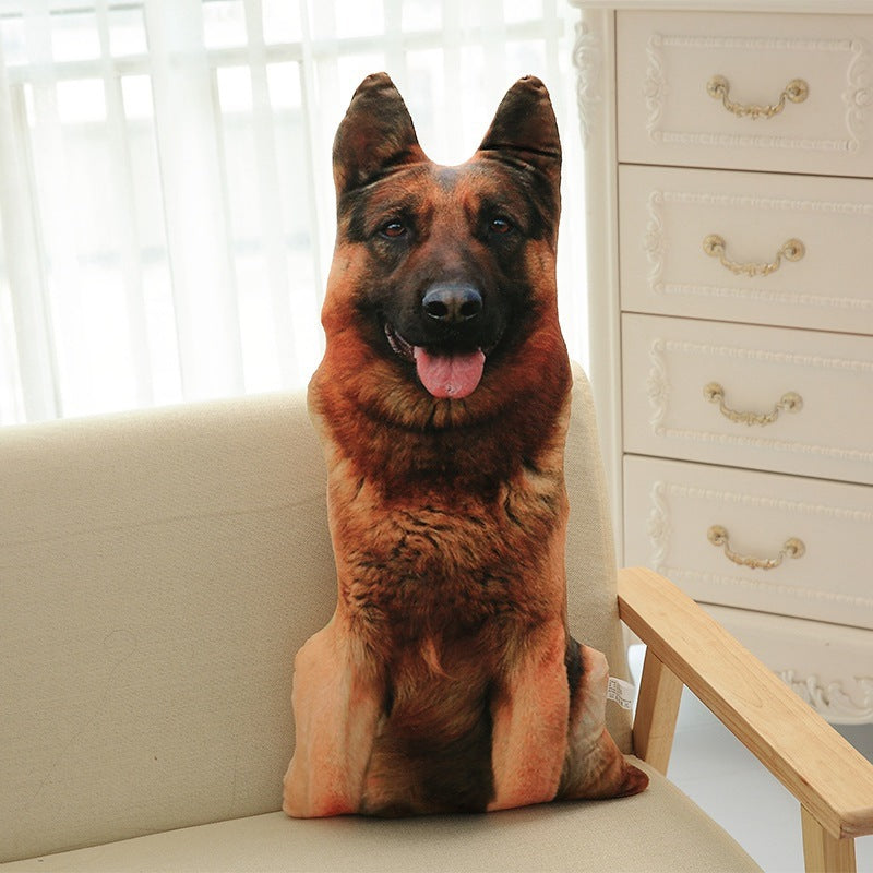 Funny 3D Dog Print Throw Pillow Creative Cushion Cute Plush Doll Gift Home Decor - Cindi Book