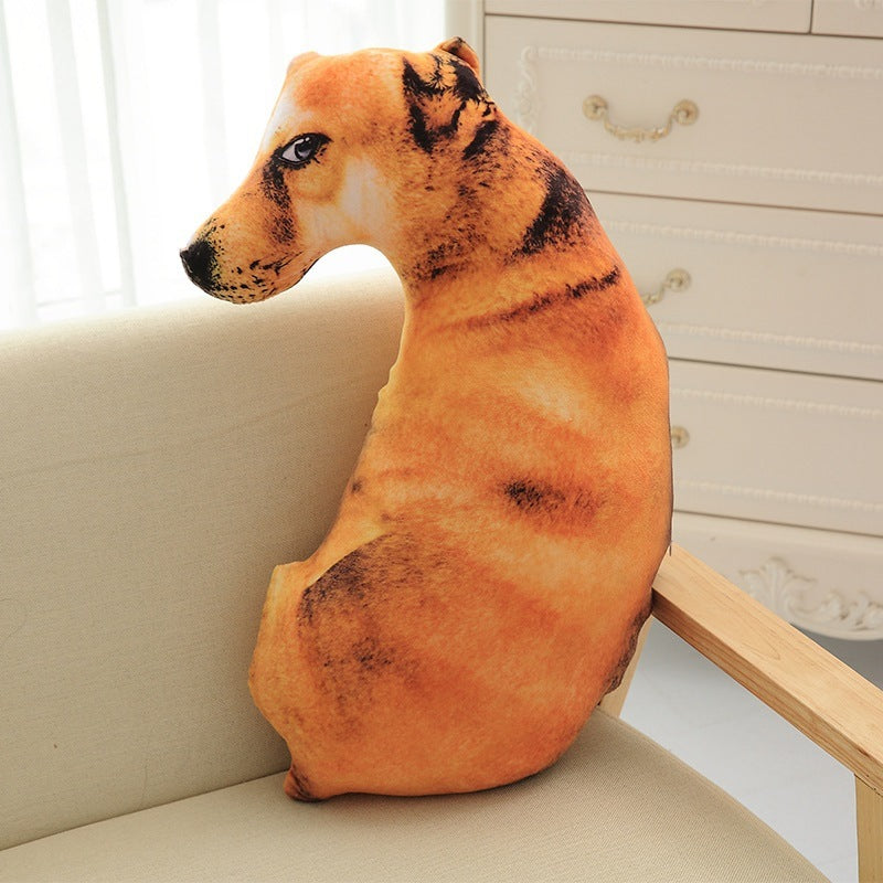Funny 3D Dog Print Throw Pillow Creative Cushion Cute Plush Doll Gift Home Decor - Cindi Book