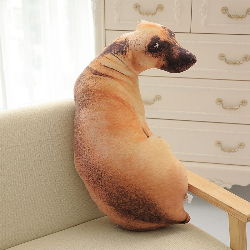 Funny 3D Dog Print Throw Pillow Creative Cushion Cute Plush Doll Gift Home Decor - Cindi Book