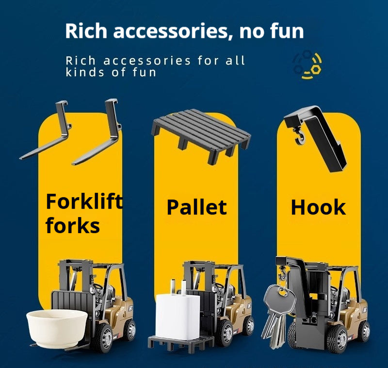 Remote Control Mini Forklift Desktop Alloy Engineering Remote Car Model - Cindi Book
