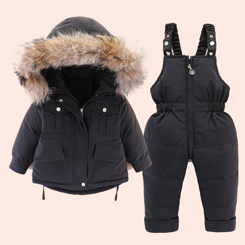 Boys and girls winter down jacket suits - Cindi Book