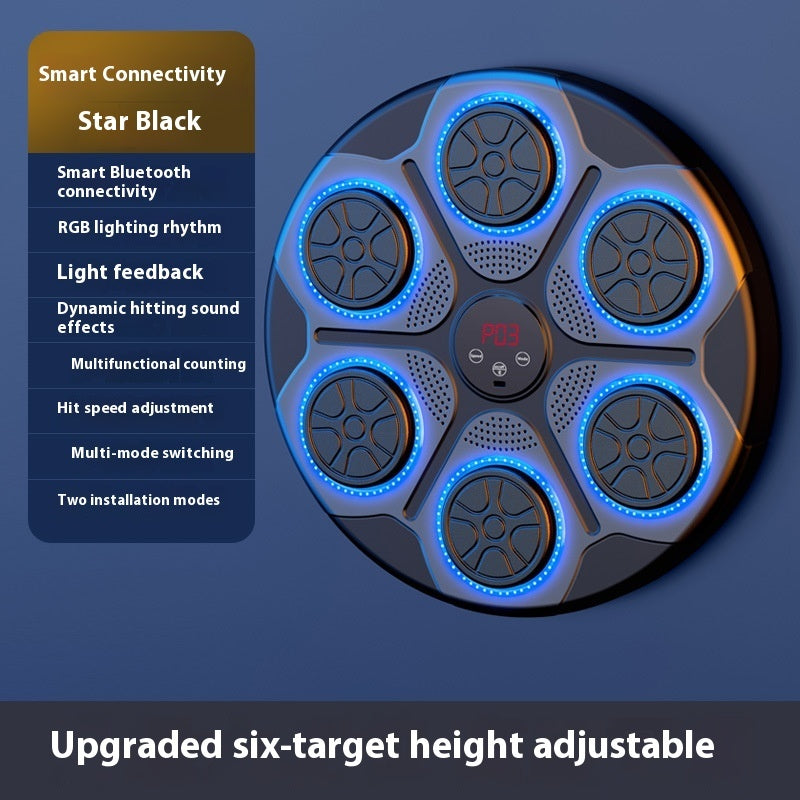 Music Boxing Machine Household With RGB Light Bluetooth-compatible Adults Mode Speed Adjustable For Indoor Kickboxing Karate Fitness Home - Cindi Book