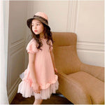 Mesh Short Sleeve Dress Princess Dress - Cindi Book