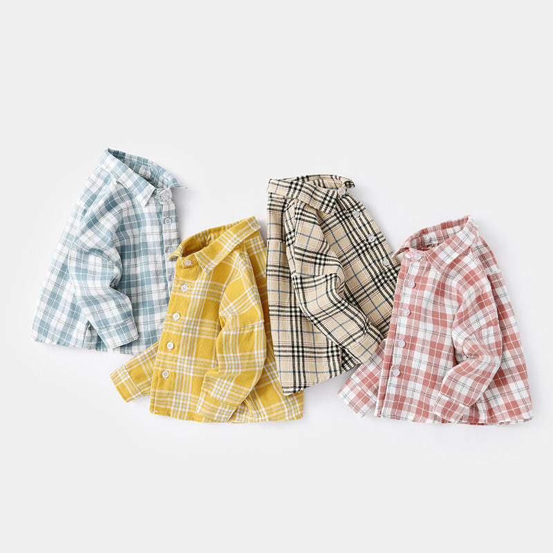 Fashion Men's Spring And Autumn Lattice Shirt - Cindi Book