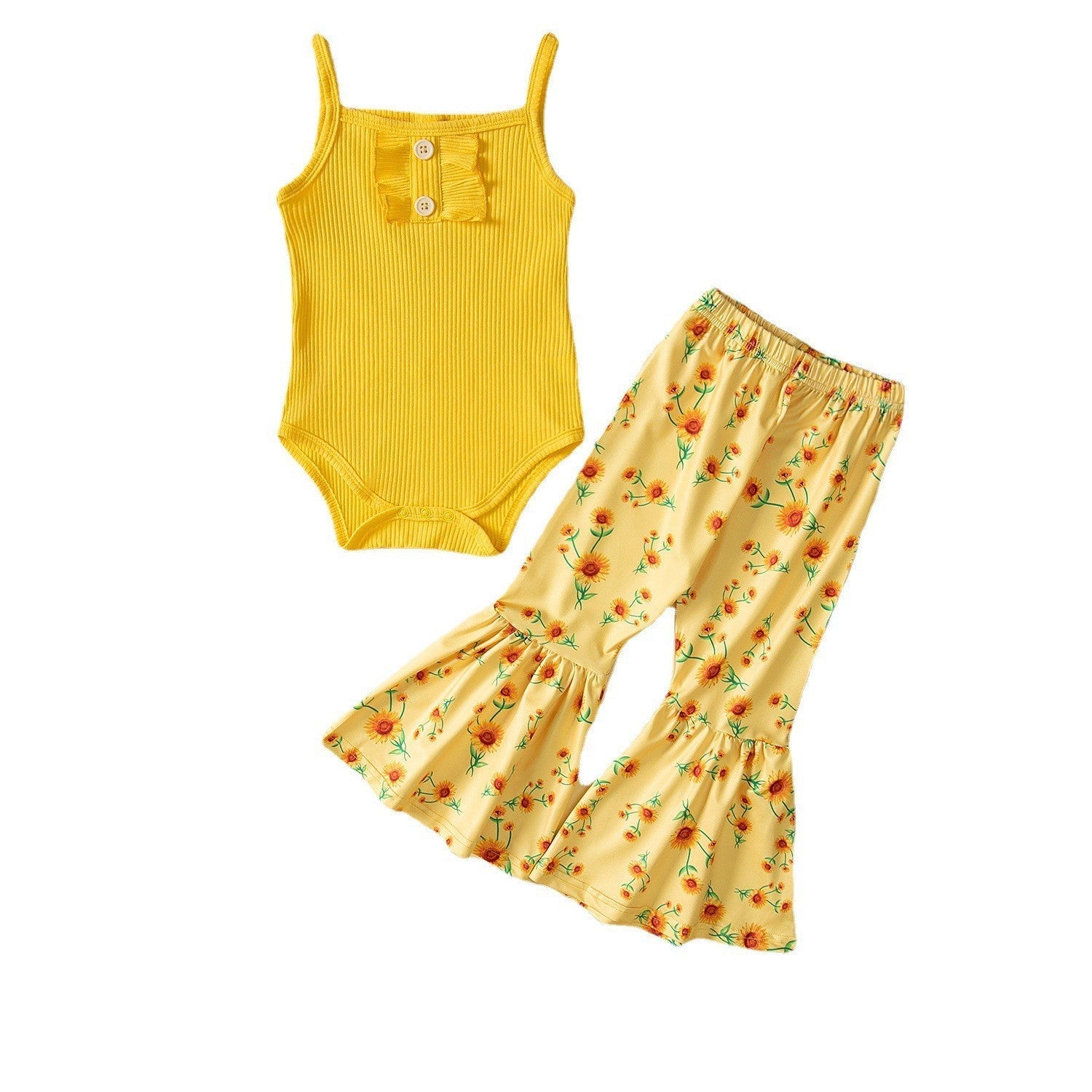 Summer Fashionable Cute Strap Girls' Set - Cindi Book