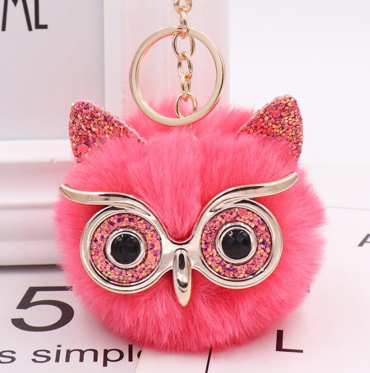 Lovely Owl Plush Doll Kids Favors Fur Ball Key Chain - Cindi Book