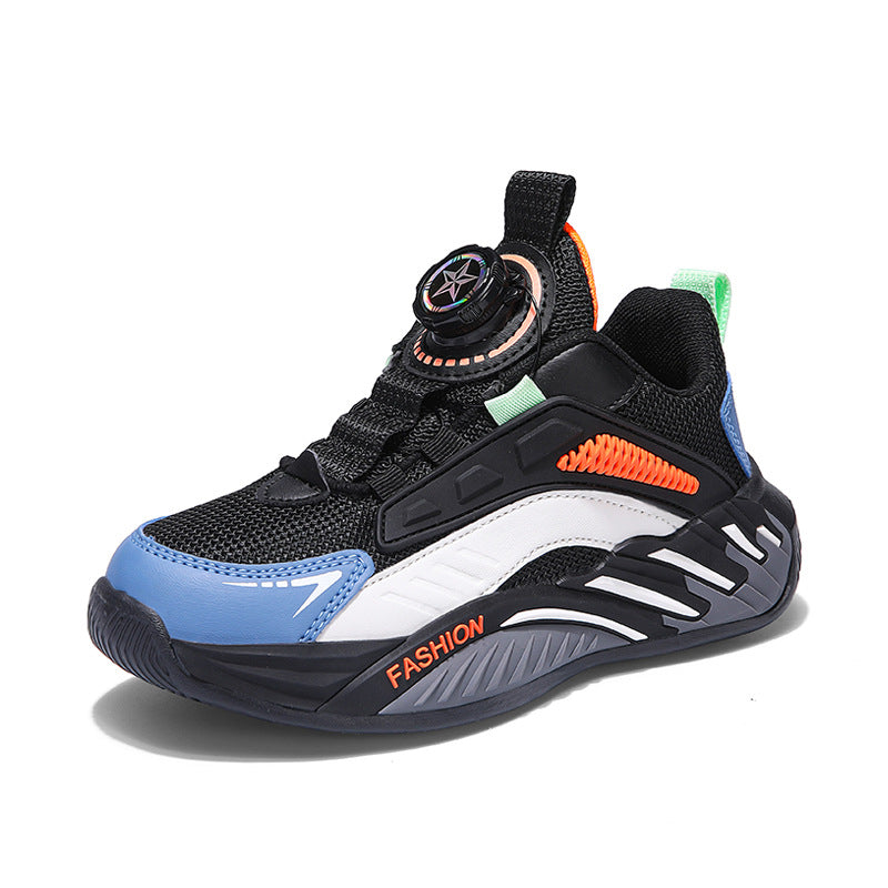 New Autumn Non-Slip Soft-Soled Running Sneakers With Rotating Buckles For Older And Teenage Kids - Cindi Book