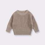 Simple Solid Color Girls' Round Neck Base Knitwear - Cindi Book