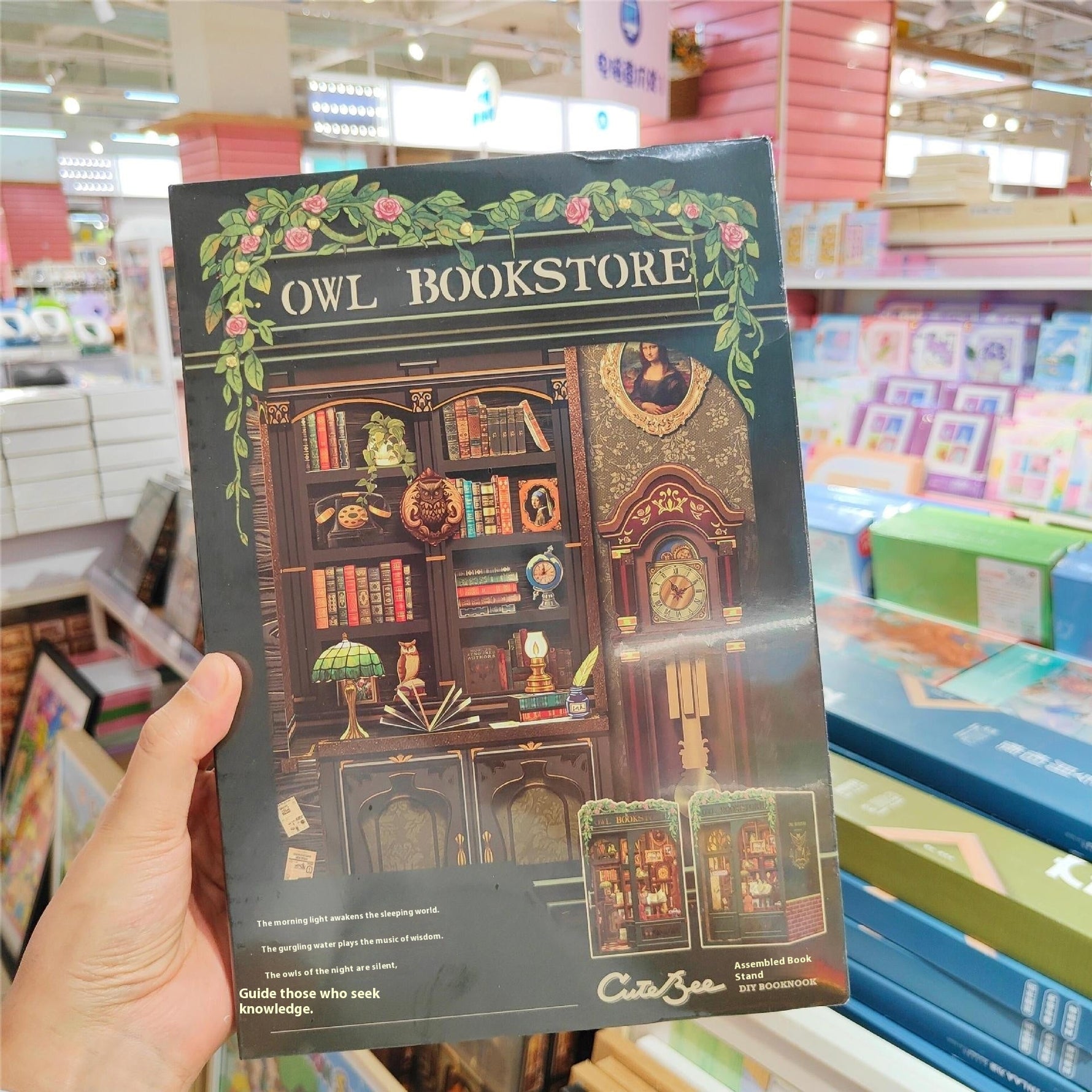 Owl Bookstore Wooden Assembly DIY Handmade Book Stand - Cindi Book