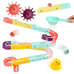 Kids Bath Toys Wall Suction Cup Marble Race Run Track Bathroom Bathtub Baby Play Water Games Toy Kit for Children - Cindi Book