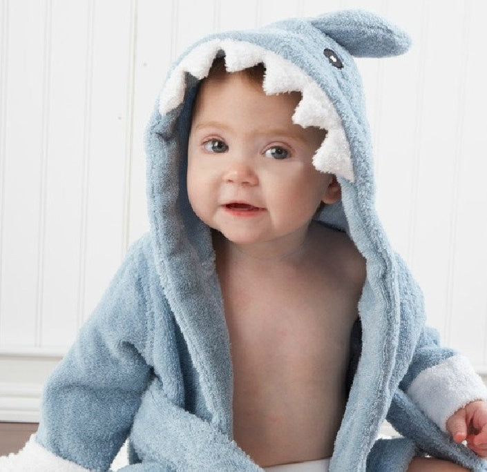 Cartoon Cute Animal Modeling Baby Bath Towels Baby Bathrobes Cotton Children's Bathrobes Baby Hooded - Cindi Book